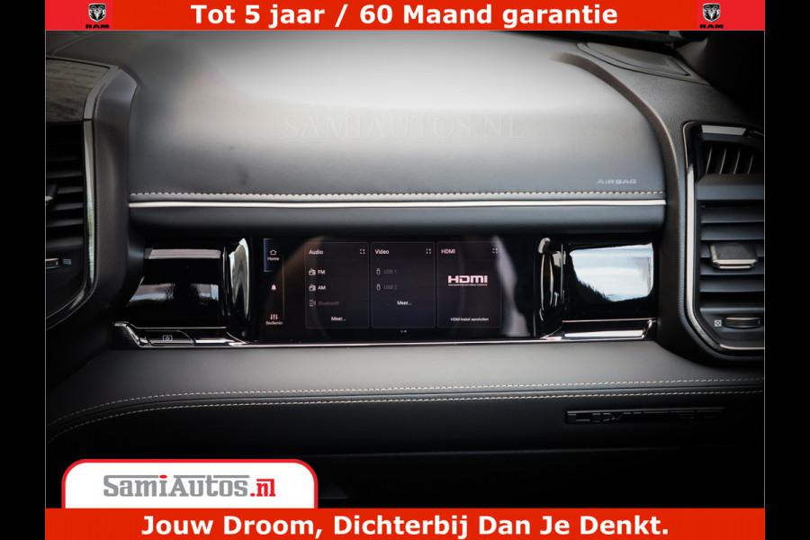 Dodge Ram 1500 1500 Limited Night High Output 540HP 706Nm | Massage + Full Option | De Meest Luxe en Volle Pick-Up in zijn Klasse | Comfortabele Dubbele Cabine met Royale 5 Zitplaatsen | BPM vrij | Nu Leverbaar uit Voorraad | Voorraad Nr 2298 - 7479