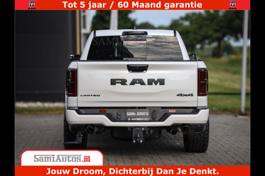 Dodge Ram 1500 1500 Limited Night High Output 540HP 706Nm | Massage + Full Option | De Meest Luxe en Volle Pick-Up in zijn Klasse | Comfortabele Dubbele Cabine met Royale 5 Zitplaatsen | BPM vrij | Nu Leverbaar uit Voorraad | Voorraad Nr 2298 - 7479