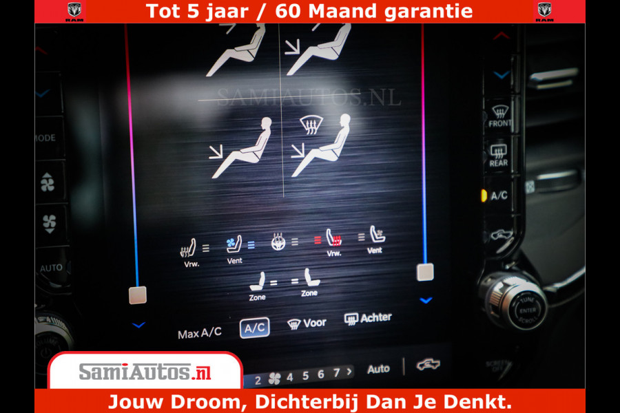 Dodge Ram 1500 1500 Limited Night High Output 540HP 706Nm | Massage + Full Option | De Meest Luxe en Volle Pick-Up in zijn Klasse | Comfortabele Dubbele Cabine met Royale 5 Zitplaatsen | BPM vrij | Nu Leverbaar uit Voorraad | Voorraad Nr 2298 - 7479