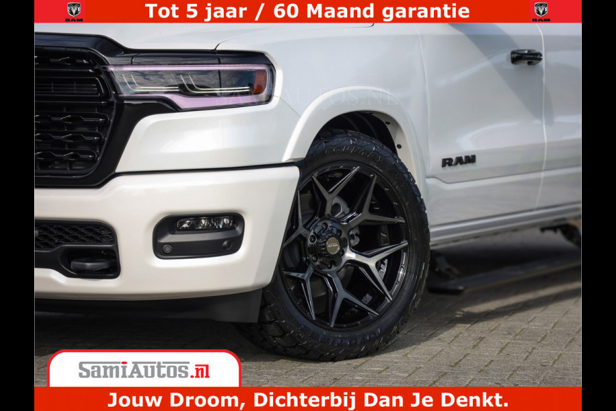 Dodge Ram 1500 1500 Limited Night High Output 540HP 706Nm | Massage + Full Option | De Meest Luxe en Volle Pick-Up in zijn Klasse | Comfortabele Dubbele Cabine met Royale 5 Zitplaatsen | BPM vrij | Nu Leverbaar uit Voorraad | Voorraad Nr 2298 - 7479