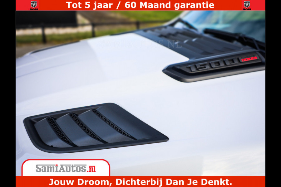 Dodge Ram 1500 1500 Limited Night High Output 540HP 706Nm | Massage + Full Option | De Meest Luxe en Volle Pick-Up in zijn Klasse | Comfortabele Dubbele Cabine met Royale 5 Zitplaatsen | BPM vrij | Nu Leverbaar uit Voorraad | Voorraad Nr 2298 - 7479
