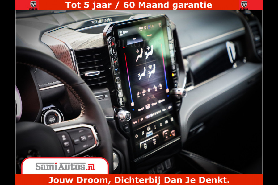 Dodge Ram 1500 1500 Limited Night High Output 540HP 706Nm | Massage + Full Option | De Meest Luxe en Volle Pick-Up in zijn Klasse | Comfortabele Dubbele Cabine met Royale 5 Zitplaatsen | BPM vrij | Nu Leverbaar uit Voorraad | Voorraad Nr 2298 - 7479