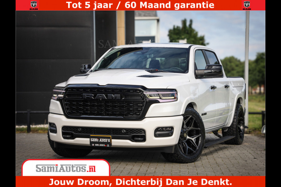 Dodge Ram 1500 1500 Limited Night High Output 540HP 706Nm | Massage + Full Option | De Meest Luxe en Volle Pick-Up in zijn Klasse | Comfortabele Dubbele Cabine met Royale 5 Zitplaatsen | BPM vrij | Nu Leverbaar uit Voorraad | Voorraad Nr 2298 - 7479