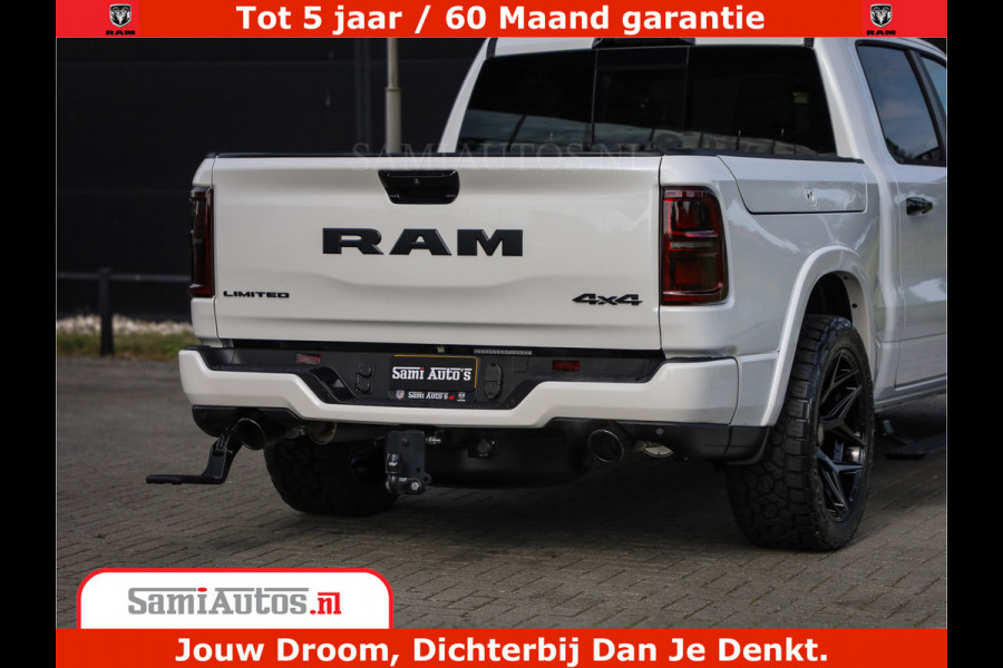 Dodge Ram 1500 1500 Limited Night High Output 540HP 706Nm | Massage + Full Option | De Meest Luxe en Volle Pick-Up in zijn Klasse | Comfortabele Dubbele Cabine met Royale 5 Zitplaatsen | BPM vrij | Nu Leverbaar uit Voorraad | Voorraad Nr 2298 - 7479