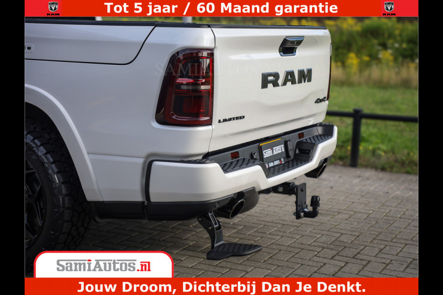 Dodge Ram 1500 1500 Limited Night High Output 540HP 706Nm | Massage + Full Option | De Meest Luxe en Volle Pick-Up in zijn Klasse | Comfortabele Dubbele Cabine met Royale 5 Zitplaatsen | BPM vrij | Nu Leverbaar uit Voorraad | Voorraad Nr 2298 - 7479