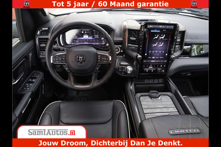 Dodge Ram 1500 1500 Limited Night High Output 540HP 706Nm | Massage + Full Option | De Meest Luxe en Volle Pick-Up in zijn Klasse | Comfortabele Dubbele Cabine met Royale 5 Zitplaatsen | BPM vrij | Nu Leverbaar uit Voorraad | Voorraad Nr 2298 - 7479