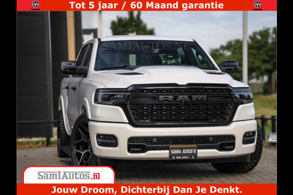 Dodge Ram 1500 1500 Limited Night High Output 540HP 706Nm | Massage + Full Option | De Meest Luxe en Volle Pick-Up in zijn Klasse | Comfortabele Dubbele Cabine met Royale 5 Zitplaatsen | BPM vrij | Nu Leverbaar uit Voorraad | Voorraad Nr 2298 - 7479