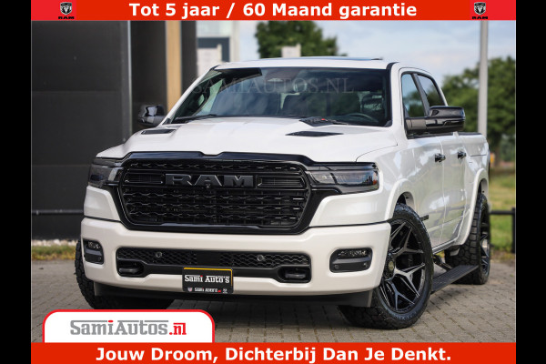 Dodge Ram 1500 1500 Limited Night High Output 540HP 706Nm | Massage + Full Option | De Meest Luxe en Volle Pick-Up in zijn Klasse | Comfortabele Dubbele Cabine met Royale 5 Zitplaatsen | BPM vrij | Nu Leverbaar uit Voorraad | Voorraad Nr 2298 - 7479
