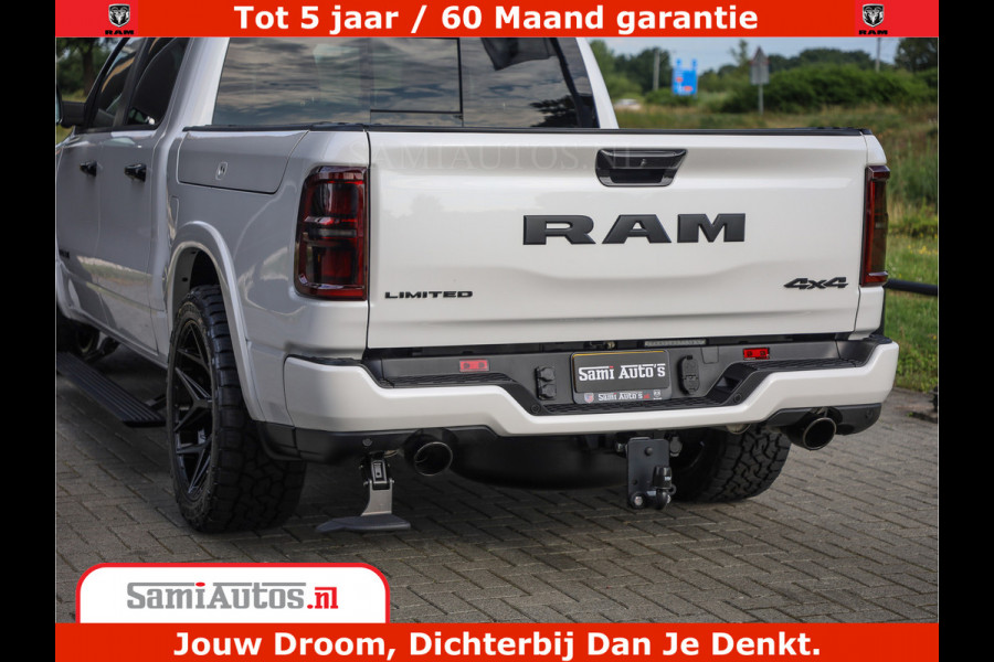 Dodge Ram 1500 1500 Limited Night High Output 540HP 706Nm | Massage + Full Option | De Meest Luxe en Volle Pick-Up in zijn Klasse | Comfortabele Dubbele Cabine met Royale 5 Zitplaatsen | BPM vrij | Nu Leverbaar uit Voorraad | Voorraad Nr 2298 - 7479