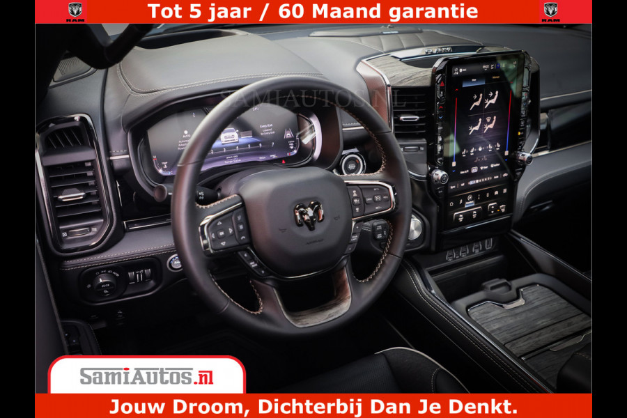 Dodge Ram 1500 1500 Limited Night High Output 540HP 706Nm | Massage + Full Option | De Meest Luxe en Volle Pick-Up in zijn Klasse | Comfortabele Dubbele Cabine met Royale 5 Zitplaatsen | BPM vrij | Nu Leverbaar uit Voorraad | Voorraad Nr 2298 - 7479