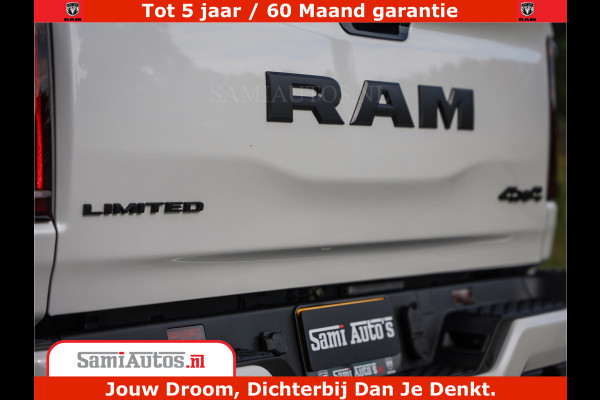Dodge Ram 1500 1500 Limited Night High Output 540HP 706Nm | Massage + Full Option | De Meest Luxe en Volle Pick-Up in zijn Klasse | Comfortabele Dubbele Cabine met Royale 5 Zitplaatsen | BPM vrij | Nu Leverbaar uit Voorraad | Voorraad Nr 2298 - 7479