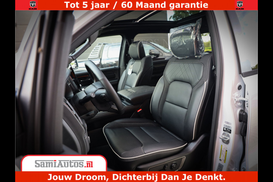 Dodge Ram 1500 1500 Limited Night High Output 540HP 706Nm | Massage + Full Option | De Meest Luxe en Volle Pick-Up in zijn Klasse | Comfortabele Dubbele Cabine met Royale 5 Zitplaatsen | BPM vrij | Nu Leverbaar uit Voorraad | Voorraad Nr 2298 - 7479