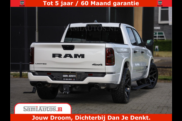 Dodge Ram 1500 1500 Limited Night High Output 540HP 706Nm | Massage + Full Option | De Meest Luxe en Volle Pick-Up in zijn Klasse | Comfortabele Dubbele Cabine met Royale 5 Zitplaatsen | BPM vrij | Nu Leverbaar uit Voorraad | Voorraad Nr 2298 - 7479