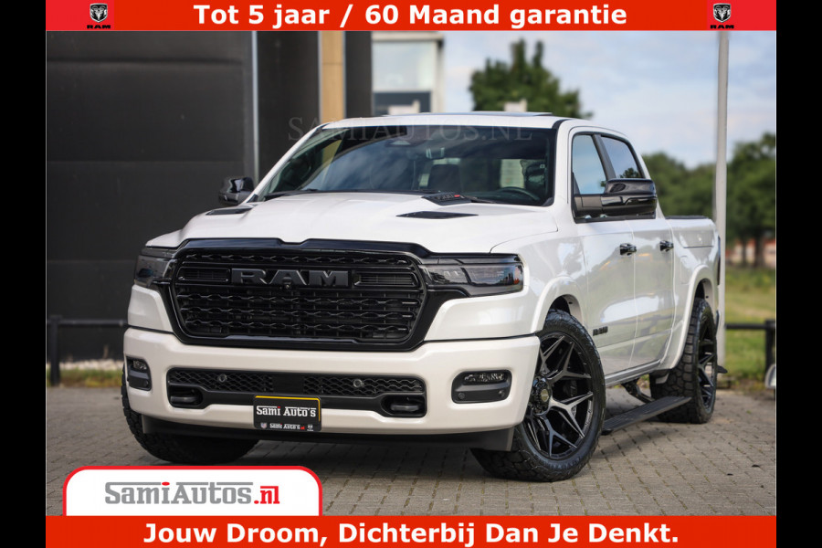 Dodge Ram 1500 1500 Limited Night High Output 540HP 706Nm | Massage + Full Option | De Meest Luxe en Volle Pick-Up in zijn Klasse | Comfortabele Dubbele Cabine met Royale 5 Zitplaatsen | BPM vrij | Nu Leverbaar uit Voorraad | Voorraad Nr 2298 - 7479