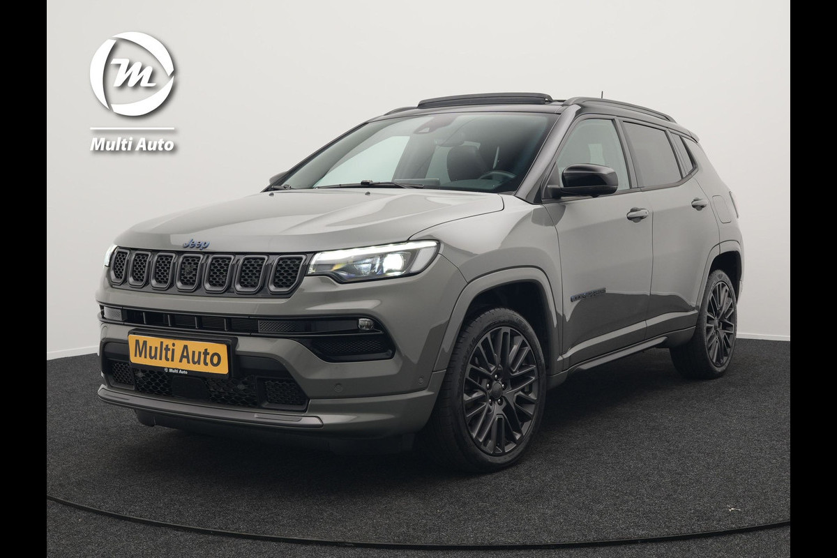 Jeep Compass 4xe 240 Plug-in Hybrid Electric S 240pk Dealer O.H PHEV | Trekhaak | Panodak | Adaptive Cruise | 360 Camera | Lederen Sportstoelen Memory & Ventilatie | Apple Carplay | Alpine Sound | Virtual | DAB | Jeep Compass 4xe 240 Plug-in Hybrid Electric S 240pk Dealer O.H PHEV | Trekhaak | Panodak | Adaptive Cruise | 360 Camera | Lederen Sportstoelen Memory & Ventilatie | Apple Carplay | Alpine Sound | Virtual | DAB |