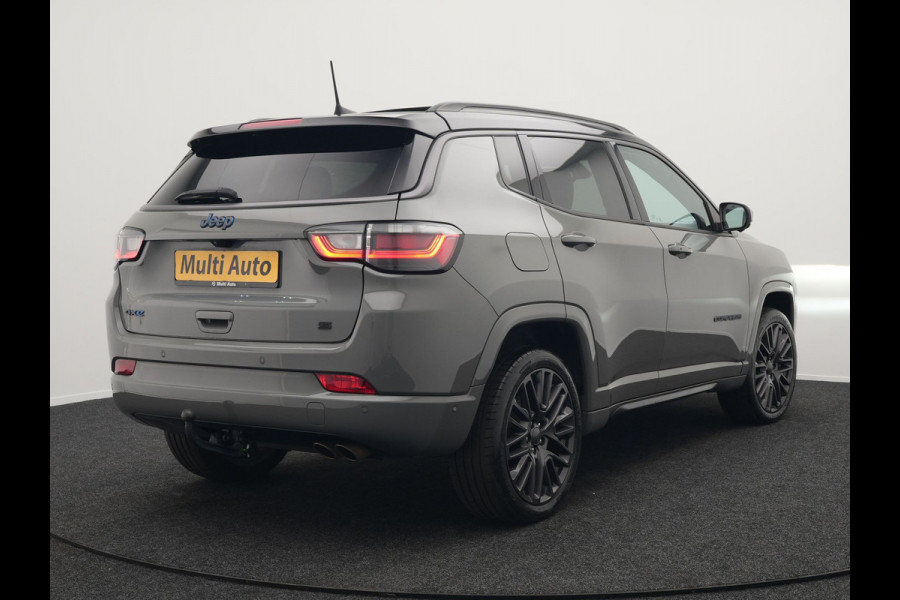 Jeep Compass 4xe 240 Plug-in Hybrid Electric S 240pk Dealer O.H PHEV | Trekhaak | Panodak | Adaptive Cruise | 360 Camera | Lederen Sportstoelen Memory & Ventilatie | Apple Carplay | Alpine Sound | Virtual | DAB |