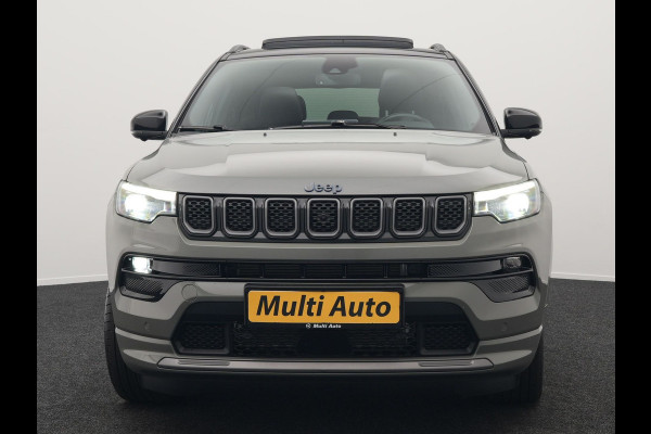 Jeep Compass 4xe 240 Plug-in Hybrid Electric S 240pk Dealer O.H PHEV | Trekhaak | Panodak | Adaptive Cruise | 360 Camera | Lederen Sportstoelen Memory & Ventilatie | Apple Carplay | Alpine Sound | Virtual | DAB |