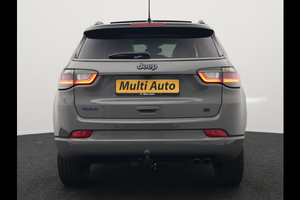 Jeep Compass 4xe 240 Plug-in Hybrid Electric S 240pk Dealer O.H PHEV | Trekhaak | Panodak | Adaptive Cruise | 360 Camera | Lederen Sportstoelen Memory & Ventilatie | Apple Carplay | Alpine Sound | Virtual | DAB |