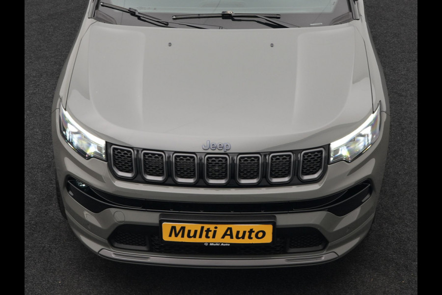 Jeep Compass 4xe 240 Plug-in Hybrid Electric S 240pk Dealer O.H PHEV | Trekhaak | Panodak | Adaptive Cruise | 360 Camera | Lederen Sportstoelen Memory & Ventilatie | Apple Carplay | Alpine Sound | Virtual | DAB |