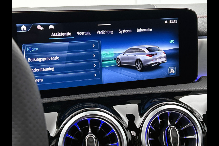 Mercedes-Benz CLA-Klasse Shooting Brake 250 e Star Edition AMG Line | Nightpakket | KEYLESS-GO | Parkeerpakket met achteruitrijcamera | 	EASY PACK achterklep | Dodehoekassistent | MULTIBEAM LED | Zitcomfortpakket | Sfeerverlichting | Verwarmde stoelen vooraan |