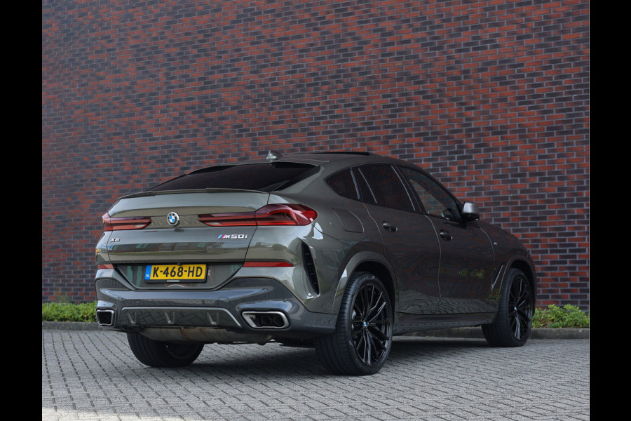 BMW X6 M50i High Executive | Manhattan - Sky - Iconic Glow - Vol leder