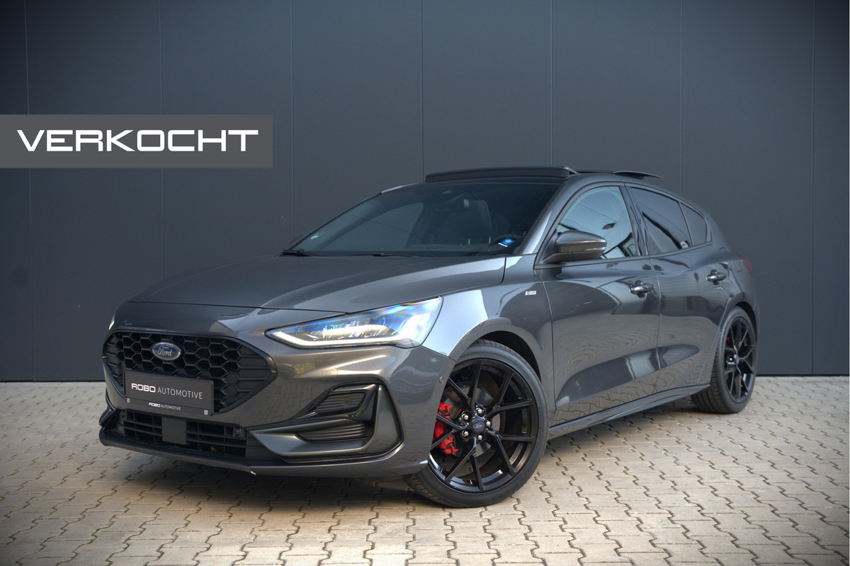 Ford Focus 1.0 EcoBoost Hybrid ST Line X | Bang & Olufsen | Panoramadak | Stuurverwarming | Stoelverwarming | Dodehoekdetectie | Adaptive Cruise Control | Camera | Elektrische Stoel | Keyless | LED | B&O | Leer | Automaat | BTW | Fa Ford Focus 1.0 EcoBoost Hybrid ST Line X | Bang & Olufsen | Panoramadak | Stuurverwarming | Stoelverwarming | Dodehoekdetectie | Adaptive Cruise Control | Camera | Elektrische Stoel | Keyless | LED | B&O | Leer | Automaat | BTW | Fa
