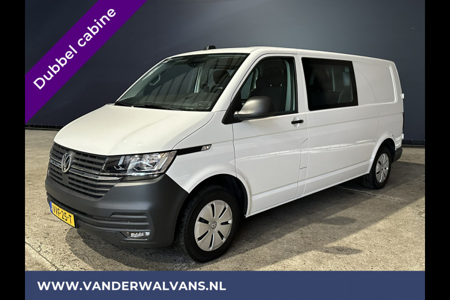 Volkswagen Transporter 2.0 TDI L2H1 Dubbele Cabine Euro6 Airco | 5-Zits | Navigatie | 2200kg Trekhaak | Apple Carplay Android Auto, Cruisecontrol, Parkeersensoren