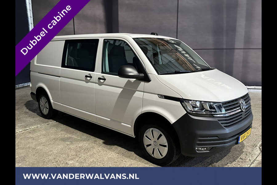 Volkswagen Transporter 2.0 TDI L2H1 Dubbele Cabine Euro6 Airco | 5-Zits | Navigatie | 2200kg Trekhaak | Apple Carplay Android Auto, Cruisecontrol, Parkeersensoren