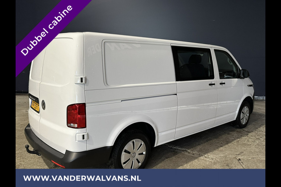 Volkswagen Transporter 2.0 TDI L2H1 Dubbele Cabine Euro6 Airco | 5-Zits | Navigatie | 2200kg Trekhaak | Apple Carplay Android Auto, Cruisecontrol, Parkeersensoren