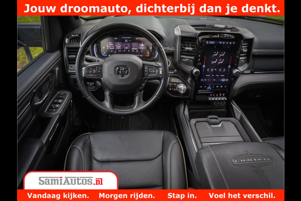 Dodge Ram 1500 LIMITED NIGHT 5.7 V8 | BLACK OPS | MULTITAILGATE | PANO | ADAPTIVE CRUISE | 360CAM | APPLE CARPLAY | PRINS LPG ONDERBOUW | LUCHTVERING | 4X4 | Comfortabele Dubbele Cabine met Royale 5 Zitplaatsen |