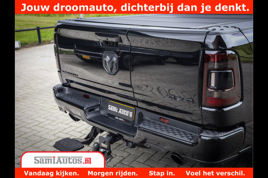 Dodge Ram 1500 LIMITED NIGHT 5.7 V8 | BLACK OPS | MULTITAILGATE | PANO | ADAPTIVE CRUISE | 360CAM | APPLE CARPLAY | PRINS LPG ONDERBOUW | LUCHTVERING | 4X4 | Comfortabele Dubbele Cabine met Royale 5 Zitplaatsen |