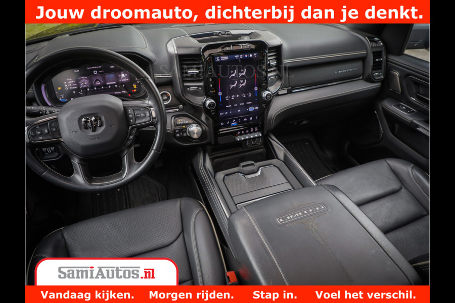 Dodge Ram 1500 LIMITED NIGHT 5.7 V8 | BLACK OPS | MULTITAILGATE | PANO | ADAPTIVE CRUISE | 360CAM | APPLE CARPLAY | PRINS LPG ONDERBOUW | LUCHTVERING | 4X4 | Comfortabele Dubbele Cabine met Royale 5 Zitplaatsen |