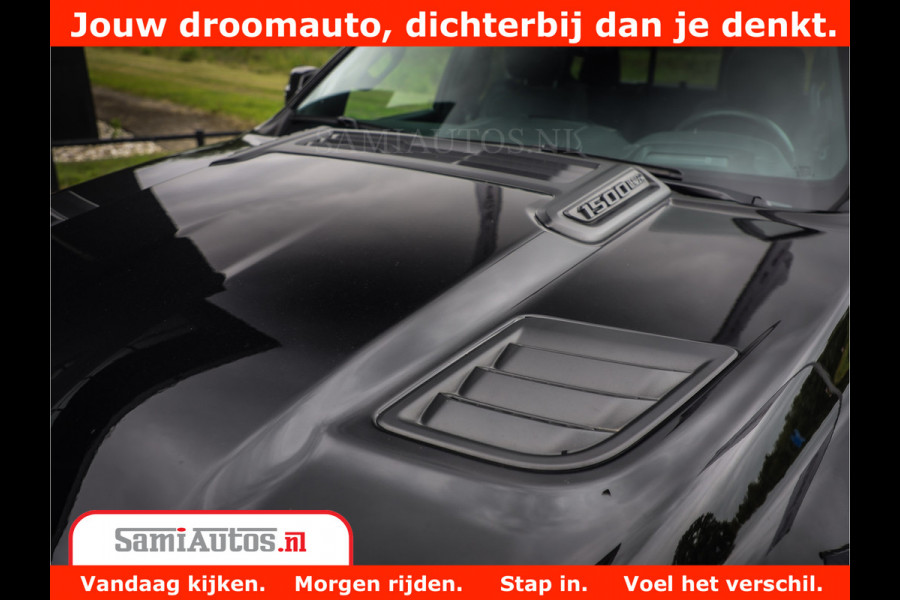Dodge Ram 1500 LIMITED NIGHT 5.7 V8 | BLACK OPS | MULTITAILGATE | PANO | ADAPTIVE CRUISE | 360CAM | APPLE CARPLAY | PRINS LPG ONDERBOUW | LUCHTVERING | 4X4 | Comfortabele Dubbele Cabine met Royale 5 Zitplaatsen |