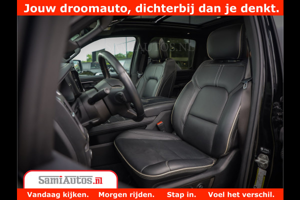 Dodge Ram 1500 LIMITED NIGHT 5.7 V8 | BLACK OPS | MULTITAILGATE | PANO | ADAPTIVE CRUISE | 360CAM | APPLE CARPLAY | PRINS LPG ONDERBOUW | LUCHTVERING | 4X4 | Comfortabele Dubbele Cabine met Royale 5 Zitplaatsen |
