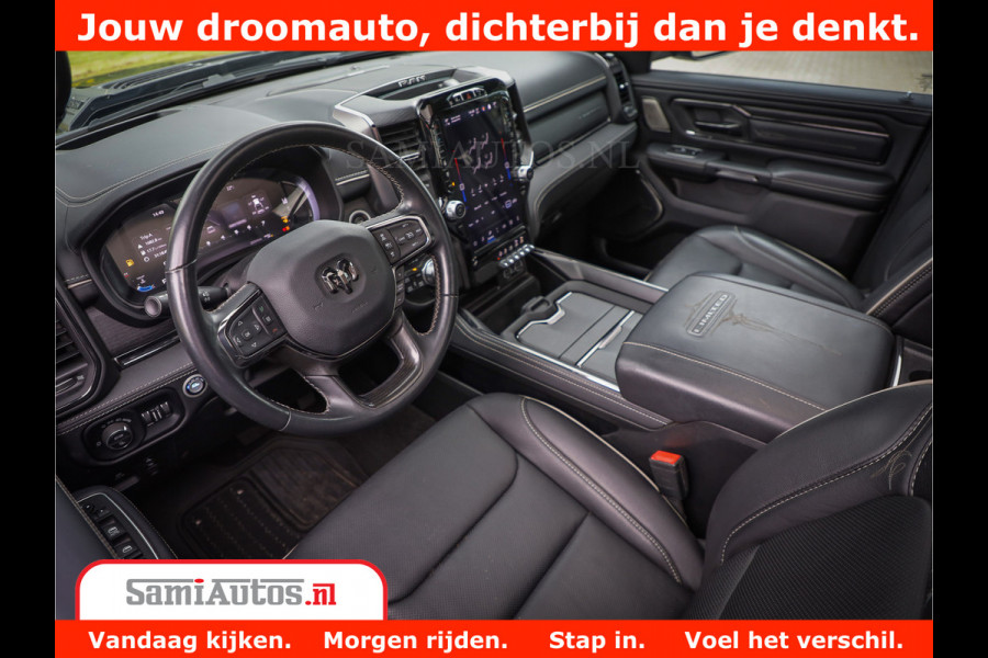 Dodge Ram 1500 LIMITED NIGHT 5.7 V8 | BLACK OPS | MULTITAILGATE | PANO | ADAPTIVE CRUISE | 360CAM | APPLE CARPLAY | PRINS LPG ONDERBOUW | LUCHTVERING | 4X4 | Comfortabele Dubbele Cabine met Royale 5 Zitplaatsen |