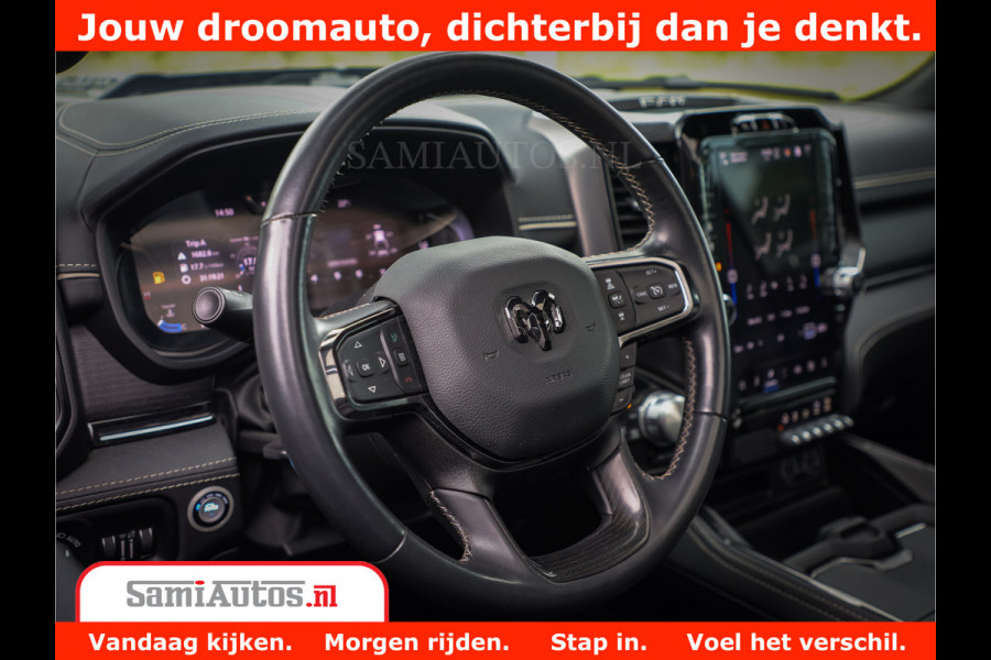Dodge Ram 1500 LIMITED NIGHT 5.7 V8 | BLACK OPS | MULTITAILGATE | PANO | ADAPTIVE CRUISE | 360CAM | APPLE CARPLAY | PRINS LPG ONDERBOUW | LUCHTVERING | 4X4 | Comfortabele Dubbele Cabine met Royale 5 Zitplaatsen |