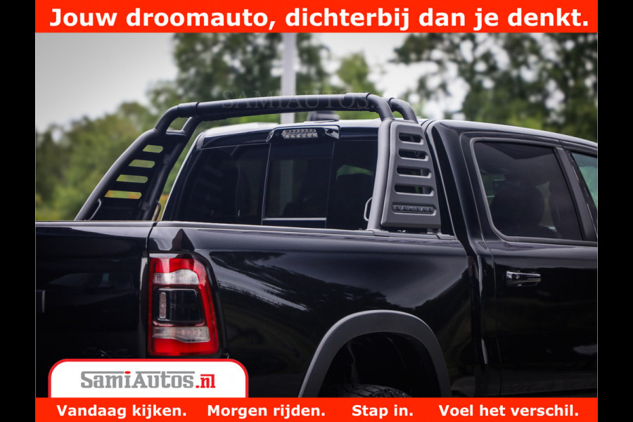 Dodge Ram 1500 REBEL TRX STYLE | BODY LIFT | RAMBAR | 4X4 | LPG | HUD HEADUP | DIGI CLUSTER | 360CAM | ADAPTIVE CRUISE | RAM BAR ROLLCOVER | Comfortabele Dubbele Cabine met Royale 5 Zitplaatsen |
