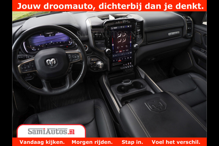 Dodge Ram 1500 REBEL TRX STYLE | BODY LIFT | RAMBAR | 4X4 | LPG | HUD HEADUP | DIGI CLUSTER | 360CAM | ADAPTIVE CRUISE | RAM BAR ROLLCOVER | Comfortabele Dubbele Cabine met Royale 5 Zitplaatsen |