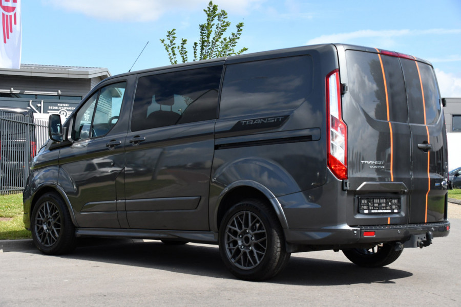 Ford Transit Custom 2.0 TDCI L1H1 Sport DC Camera, Cruise, Carplay, 170PK, Automaat, LED, 2 x Schuifdeur, Trekhaak, Leder, Uniek!