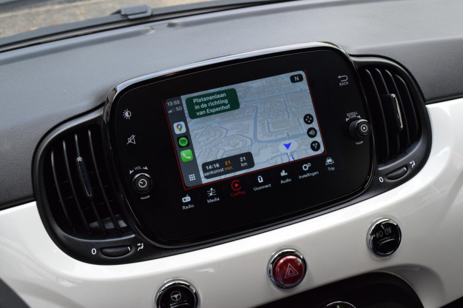 Fiat 500C 1.0 Hybrid|Carplay|Clima|PDC|als nieuw!!
