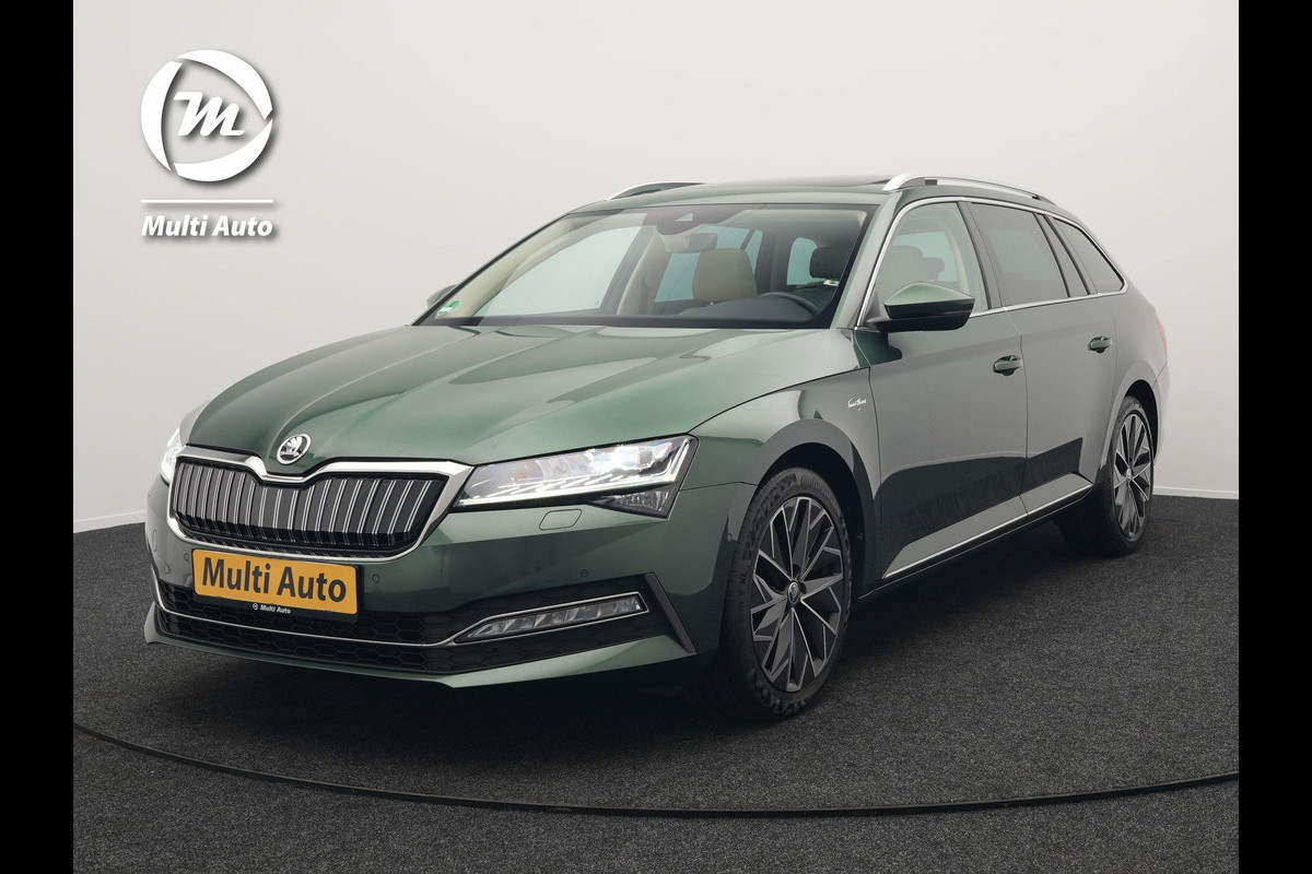 Škoda Superb 1.4 TSI iV Laurin & Klement Plug In Hybrid 218pk Dealer O.H PHEV | Panodak | Adaptive Cruise | Canton Audio | Lederen Sportstoelen Memory | Camera | Crystal LED | Apple Carplay | Lane Assist | Stoelverwarming | Navigatie | DAB |