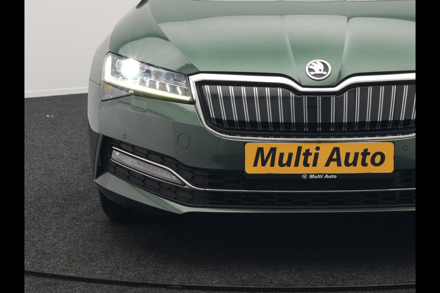 Škoda Superb 1.4 TSI iV Laurin & Klement Plug In Hybrid 218pk Dealer O.H PHEV | Panodak | Adaptive Cruise | Canton Audio | Lederen Sportstoelen Memory | Camera | Crystal LED | Apple Carplay | Lane Assist | Stoelverwarming | Navigatie | DAB |