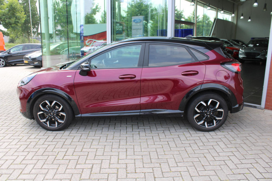Ford Puma 1.0 EcoBoost Hybrid ST-Line X | Trekhaak | Winterpack | Adaptieve Cruise Control | B & O | Camera | BLIS | Navigatie | Privacy Glass | 18 Inch LMV