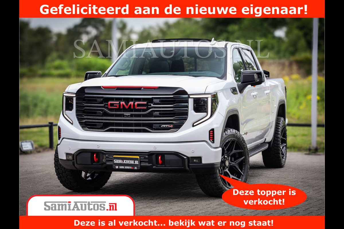 GMC Sierra AT4 | 6.2 V8 | Prijs Compleet met Garantie en Lpg en Rijklaarmaak kosten | Comfortabele Dubbele Cabine met 5 Zitplaatsen | BPM vrij | Nu Leverbaar uit Voorraad | Voorraad Nr 2241 -  8521 |