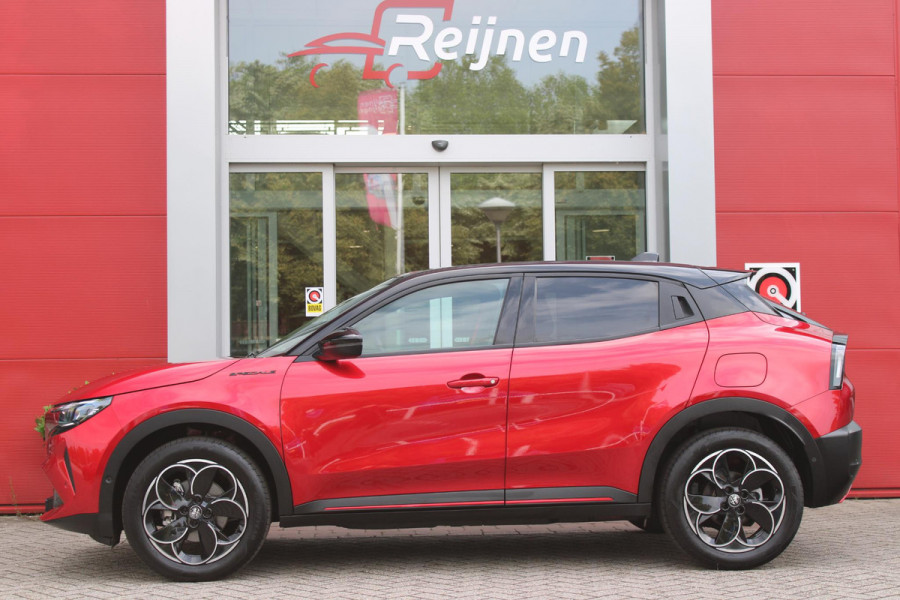 Alfa Romeo junior ELETTRICA SPECIALE 156PK 54 kWh | BICOLOR DAK (ZWART DAK) | TECHNOLOGIE PAKKET (O.A. FULL LED ADAPTIVE MATRIX KOPLAMPEN/DODEHOEK DETECTIE/DRAADLOZE TELEFOONLADER/ACHTERUITRIJ CAMERA/PARKEERSENSOREN VOOR, ACHTER,ZIJKANT) | DRAADLOZE APPLE CARPLAY/ANDROID AUTO | CLIMATE CONTROL | ELEKTRISCH BEDIENBARE ACHTERKLEP | STOEL VERWARMING | ELEKTRISCH BEDIENBARE VOORSTOELEN | VOORSTOELEN MET MASSAGE FUNCTIE | VERKEERSBORDEN HERKENNING | ADAPTIVE CRUISE CONTROL | KEYLESS ENTRY/START | NIEUWE AUTO! |