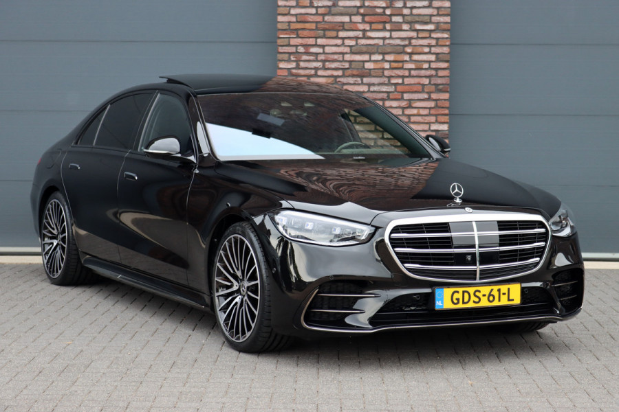 Mercedes-Benz S-Klasse 580 e Lang AMG Line Aut9 | Airmatic | Chauffeurspakket | Distronic+ | Achterasbesturing | Massage V+A | MBUX Tablet | Burmester | Vlakkenverwarming | Zonweringspakket | Luchtreinigingspakket |