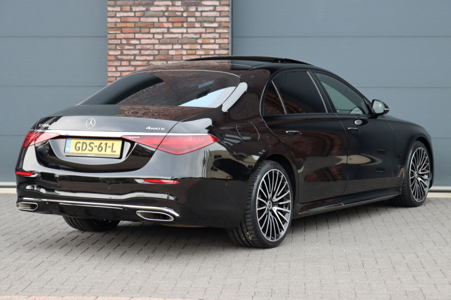Mercedes-Benz S-Klasse 580 e Lang AMG Line Aut9 | Airmatic | Chauffeurspakket | Distronic+ | Achterasbesturing | Massage V+A | MBUX Tablet | Burmester | Vlakkenverwarming | Zonweringspakket | Luchtreinigingspakket |