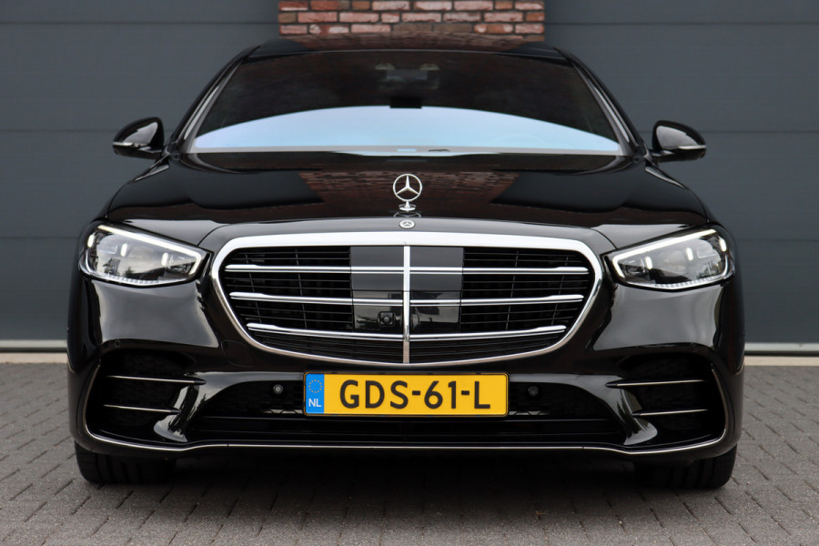 Mercedes-Benz S-Klasse 580 e Lang AMG Line Aut9 | Airmatic | Chauffeurspakket | Distronic+ | Achterasbesturing | Massage V+A | MBUX Tablet | Burmester | Vlakkenverwarming | Zonweringspakket | Luchtreinigingspakket |