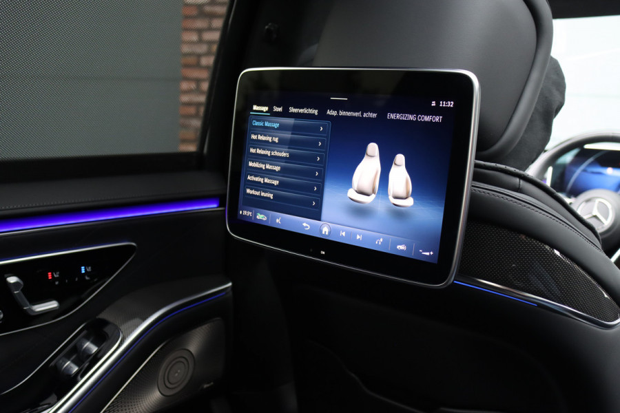 Mercedes-Benz S-Klasse 580 e Lang AMG Line Aut9 | Airmatic | Chauffeurspakket | Distronic+ | Achterasbesturing | Massage V+A | MBUX Tablet | Burmester | Vlakkenverwarming | Zonweringspakket | Luchtreinigingspakket |
