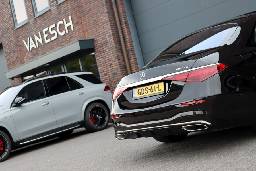 Mercedes-Benz S-Klasse 580 e Lang AMG Line Aut9 | Airmatic | Chauffeurspakket | Distronic+ | Achterasbesturing | Massage V+A | MBUX Tablet | Burmester | Vlakkenverwarming | Zonweringspakket | Luchtreinigingspakket |